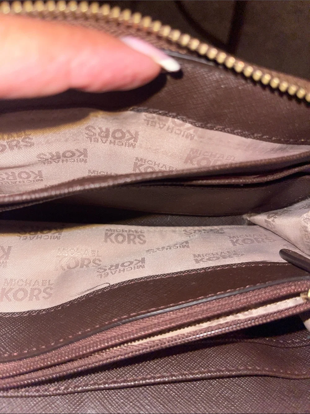 Michael Kors Brown MK Signature Logo Duffel Bag